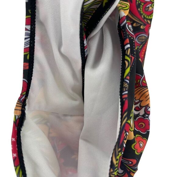 Nicole Miller Swimsuit One Piece Size M NEW Paisley Floral Bohemian Multicolor - Picture 8 of 9